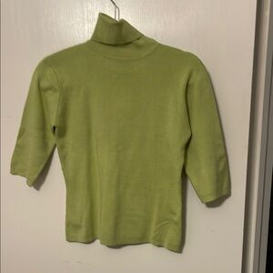 Joseph A Light Green Turtleneck Top